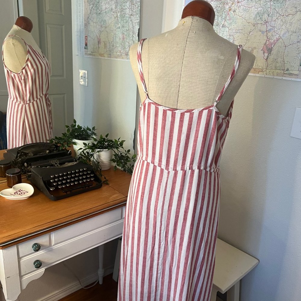 Rails Pink And White Striped Button Front Sundres… - image 4